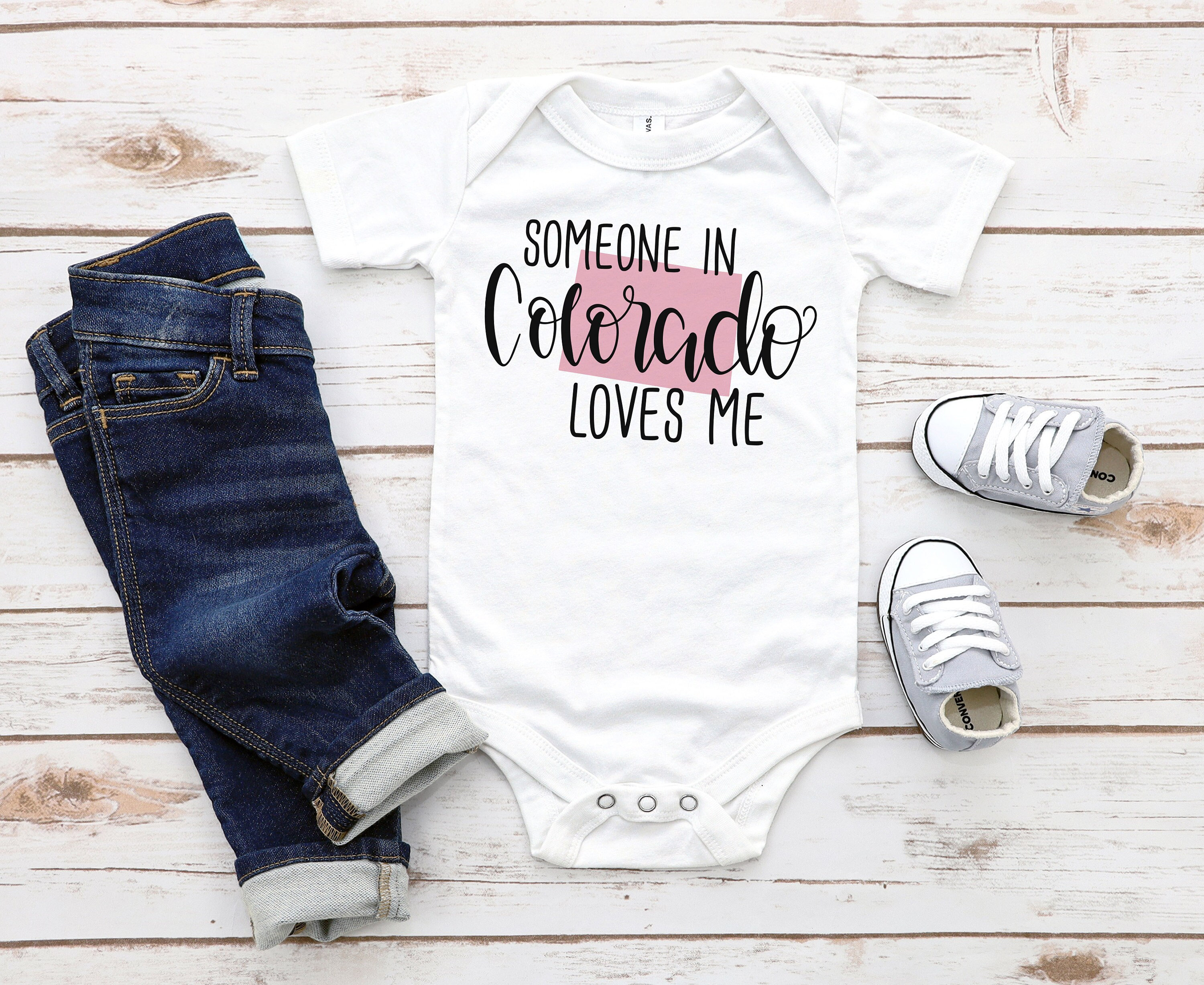 Someone In Colorado Loves Me Toddler Youth Shirt and Baby Bodysuit, Colorado Family Kids Shirt, Family in Colorado, New Baby Gift