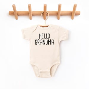 Hello Grandma Baby Infant Bodysuit, Cute Funny New Baby Gift, Meeting Grandma Baby Bodysuit, Baby Announcement Bodysuit Outfit