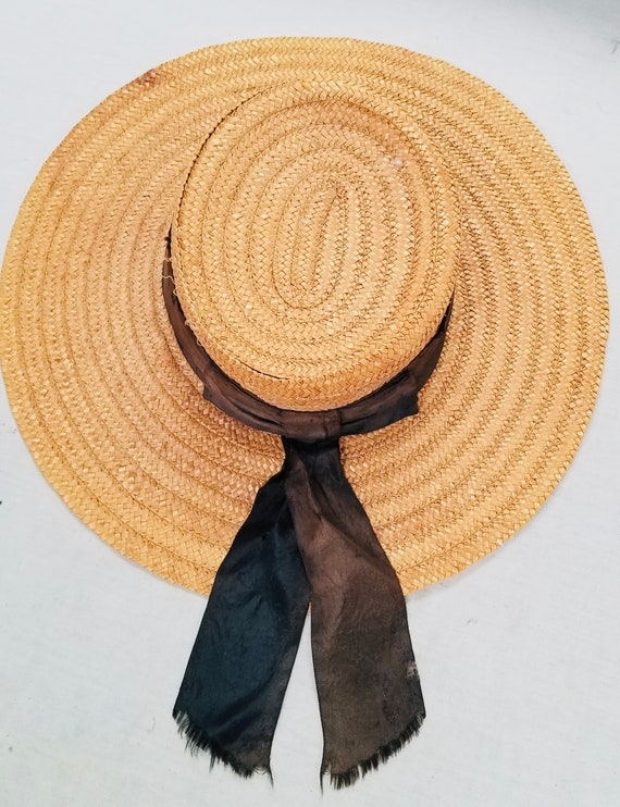 Early 1900's Lady's Straw Boater