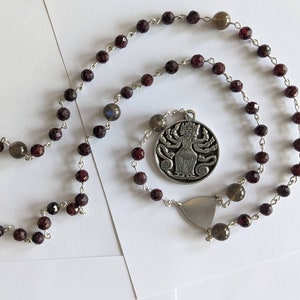 Handcrafted Petite Hekate Gemstone Rosary - Made to Order