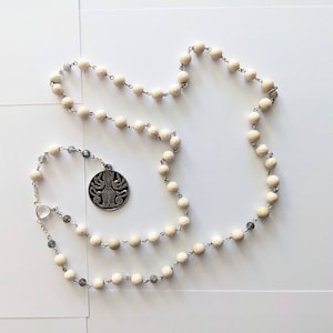 Hekate Golden Ratio White Gemstone Rosary - Made to Order