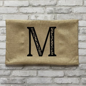 Carta personalizable Burlap Pillow Case