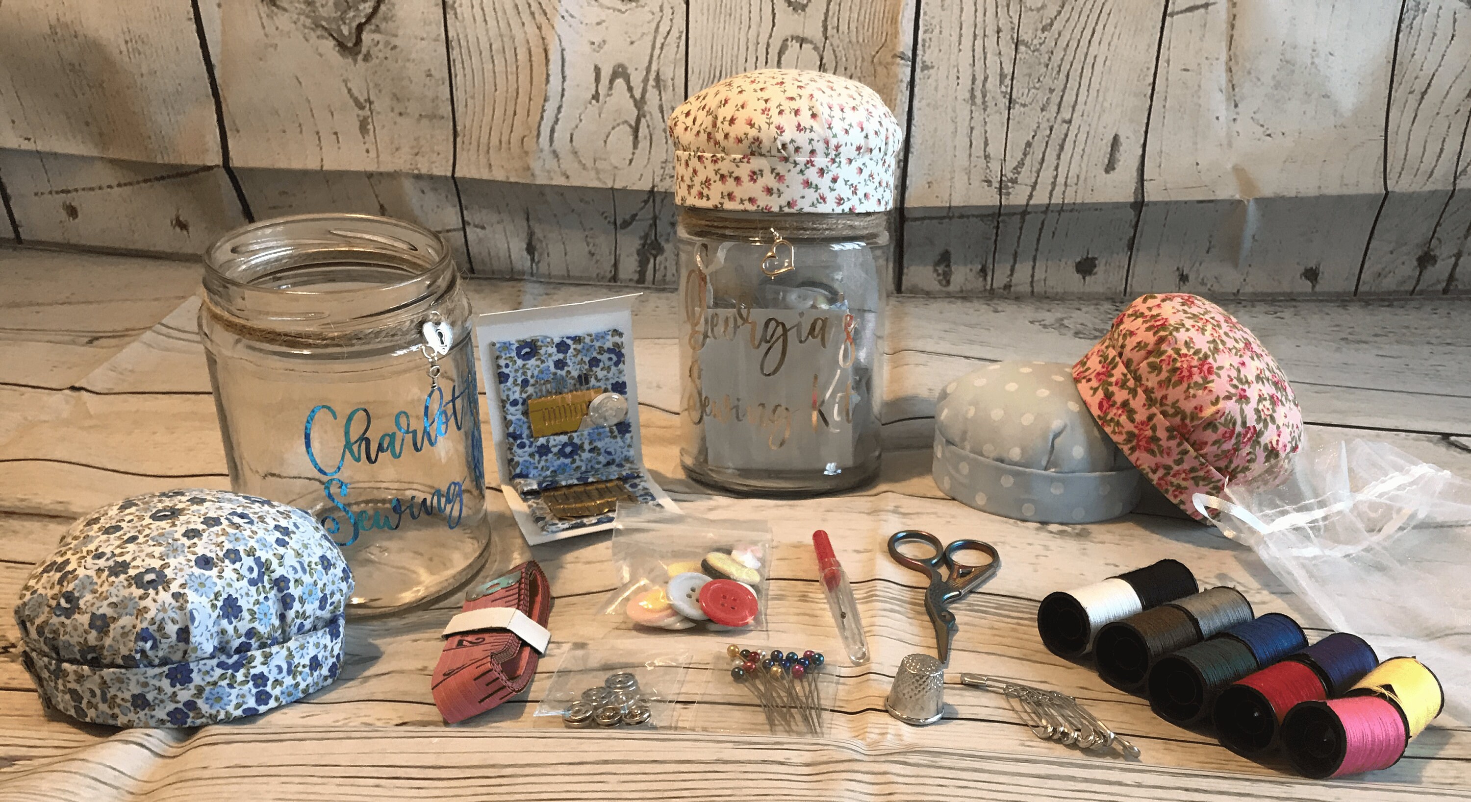 Vintage Handmade Personalised Sewing Kit Etsy