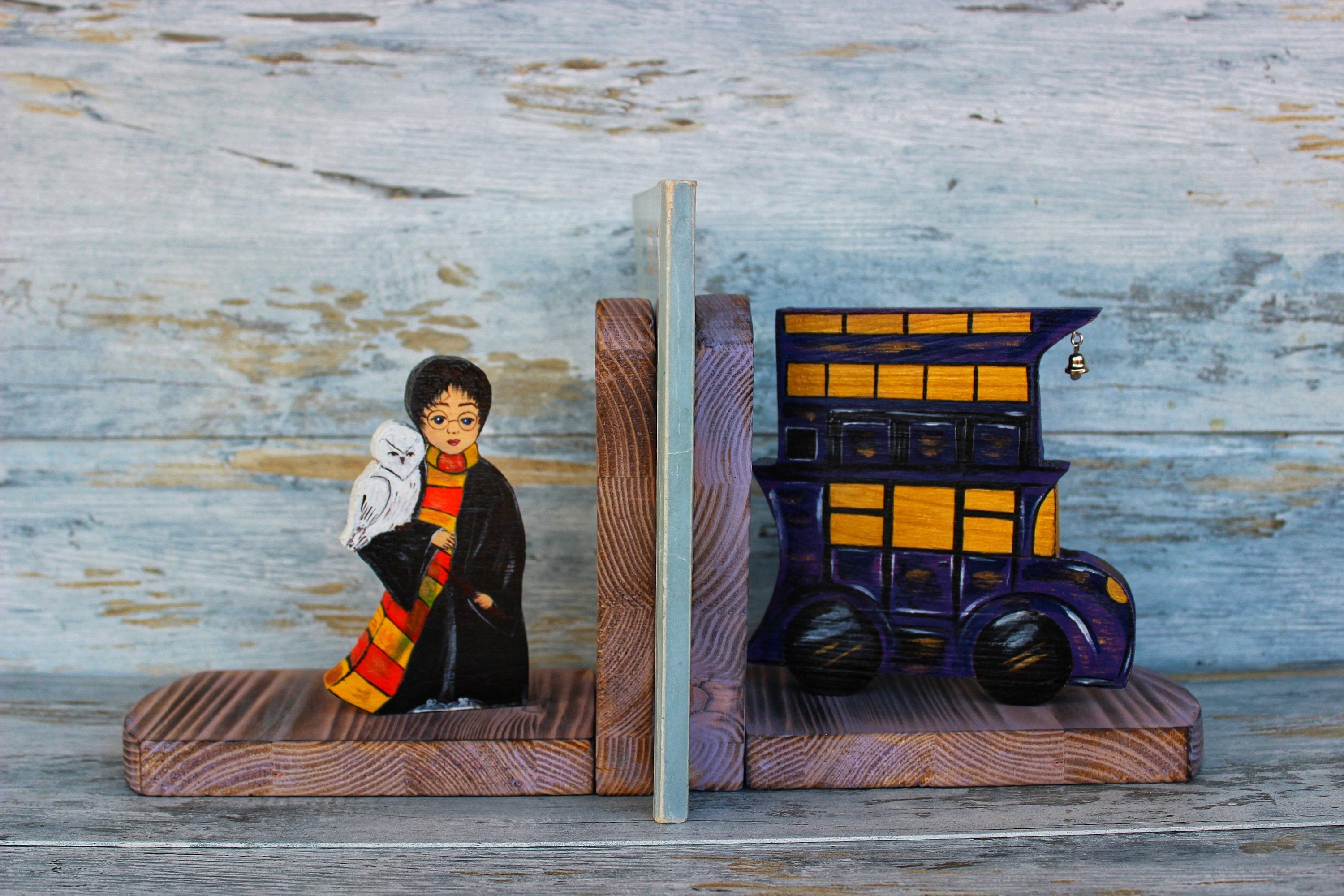 Nursery bookends Book Ends Alley Heavy bookends Wooden Etsy