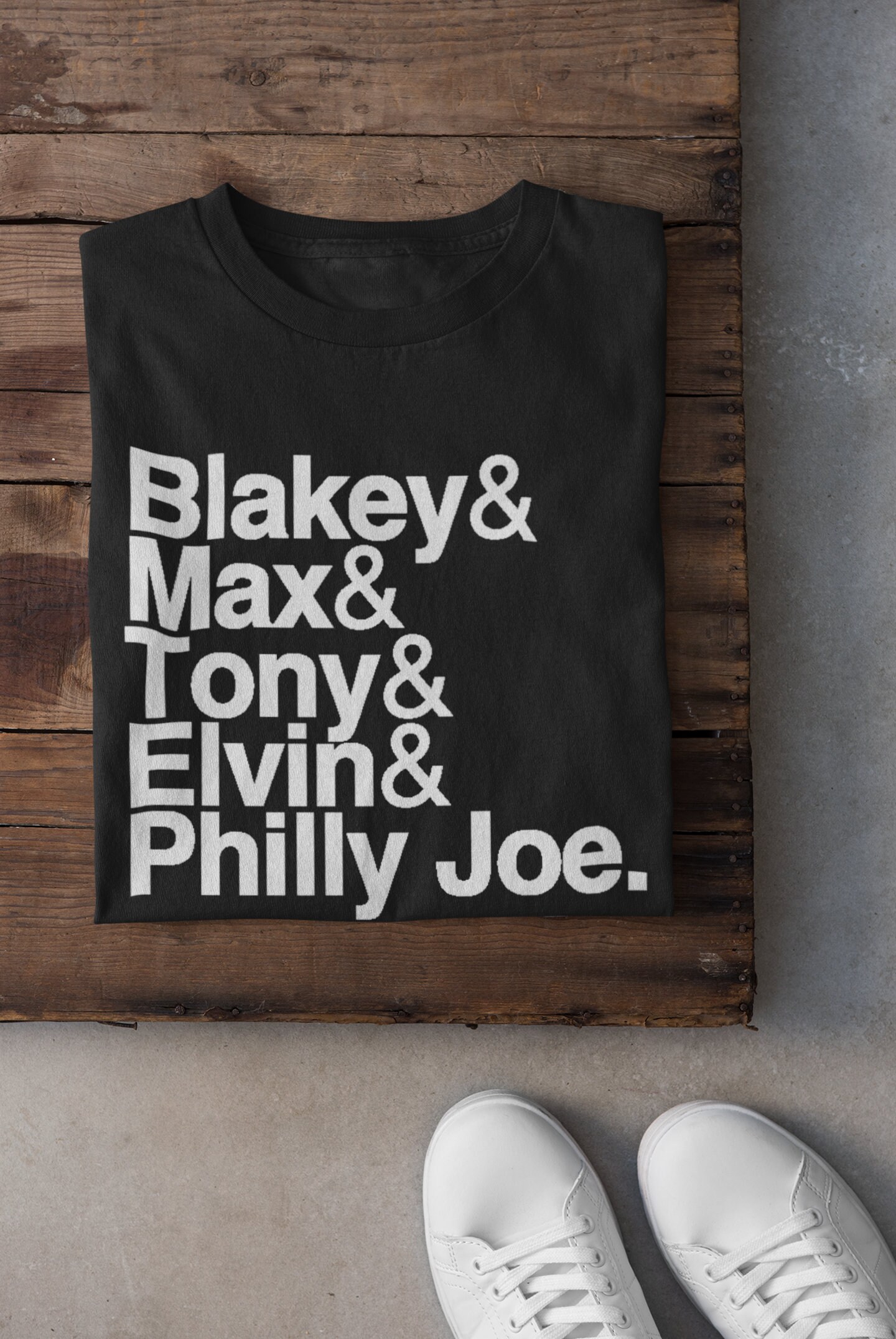 Jazz Drummer Shirt - Art Blakey, Max Roach, Elvin Jones, Tony Williams, Philly Joe Jones