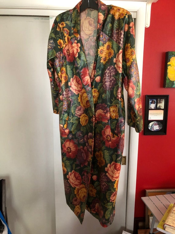 Antique floral raincoat