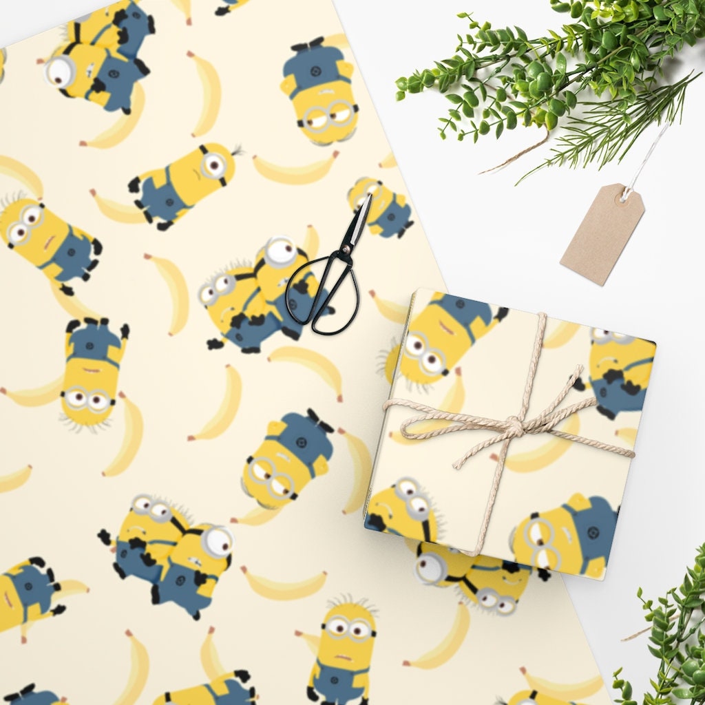 Minions Wrapping Paper Minions Birthday Minion Groups Etsy Australia