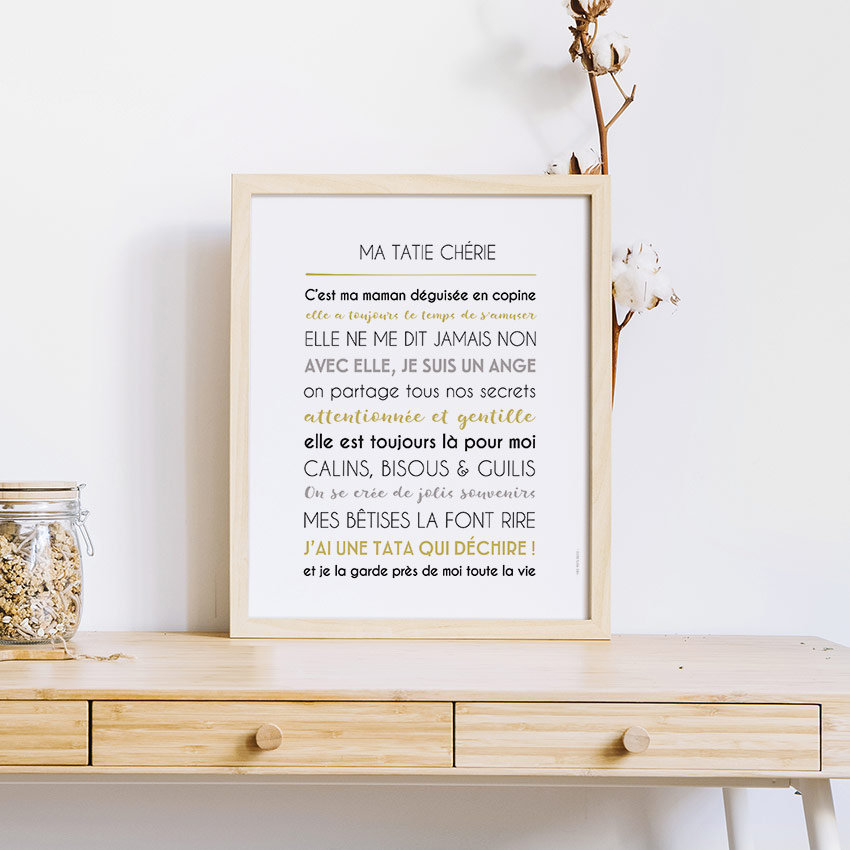 Affiche Ma Tatie Chérie Décorative