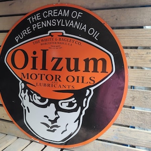 Enamel Porcelain Signs Oilzum - Etsy Enamel Porcelain Signs Oilzum - Etsy
