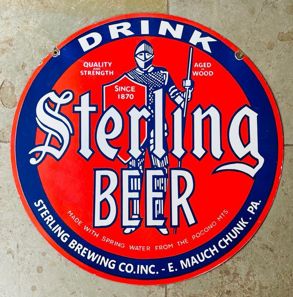 sterling beer sign　ビンテージ　ビール　サイン　看板 VINTAGE STERLING BEER PLASTIC SIGN 14