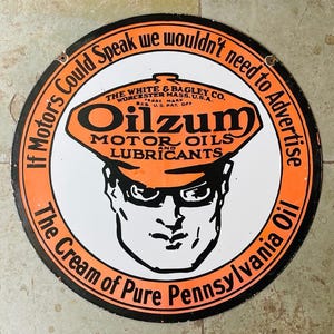 Enamel Porcelain Signs Oilzum - Etsy