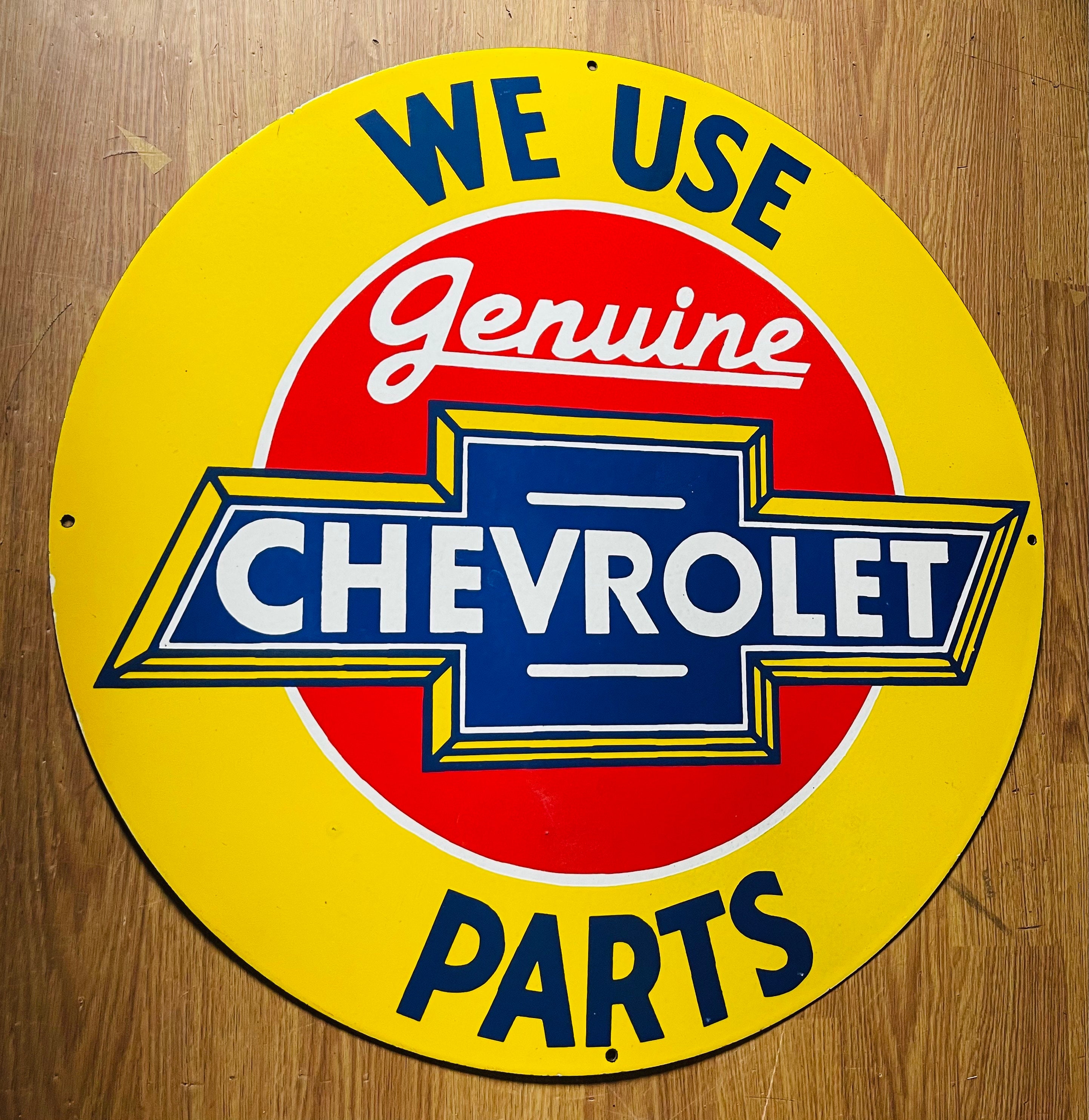 plaque métal vintage CHEVROLET genuine parts