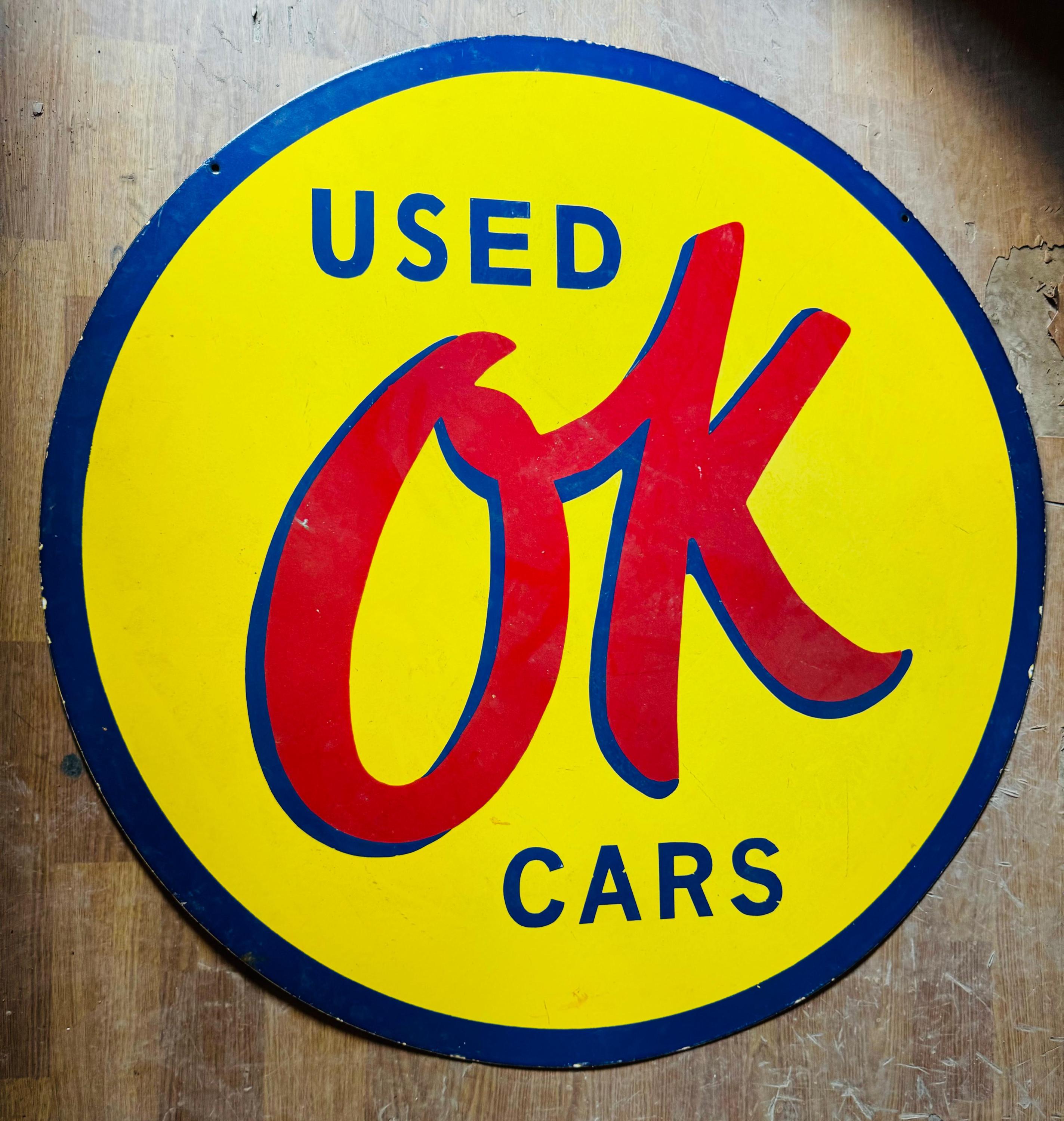 U.S.A OK USED CARSヴィンテージ サインプレート 看板 店舗什器 s-l1200.jpg