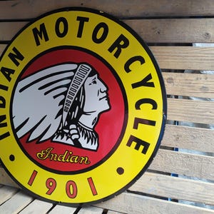 Antique Indian Motorcycle Sign - Etsy