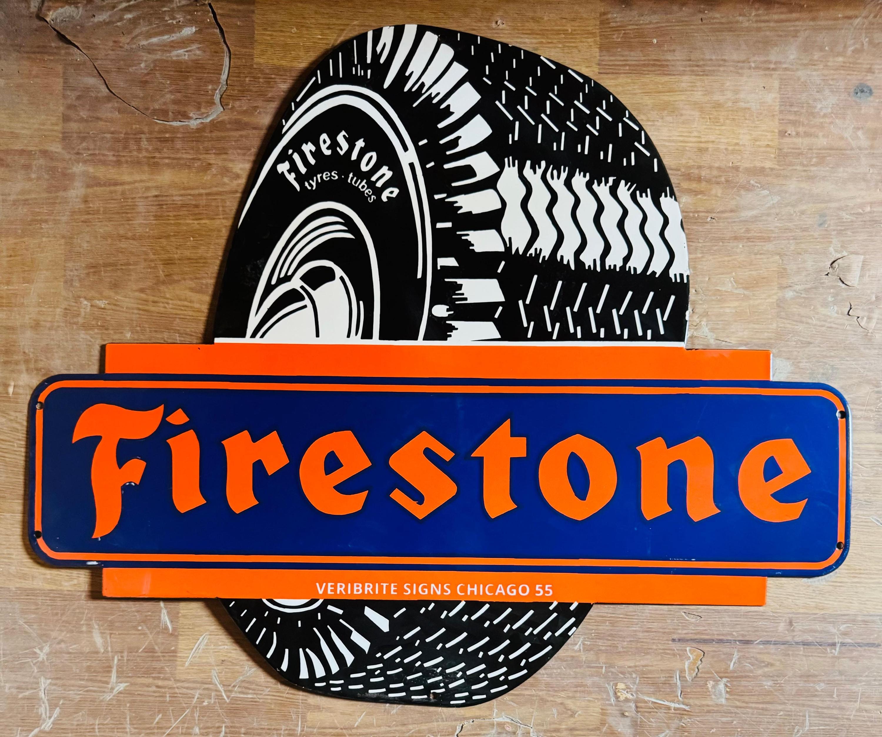 Firestone Sign Porcelain - Etsy