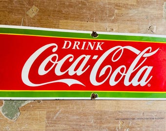 Rare 1932 Coca-cola Enamel Sign: Large Coke Advertising Display