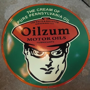 Enamel Porcelain Signs Oilzum - Etsy