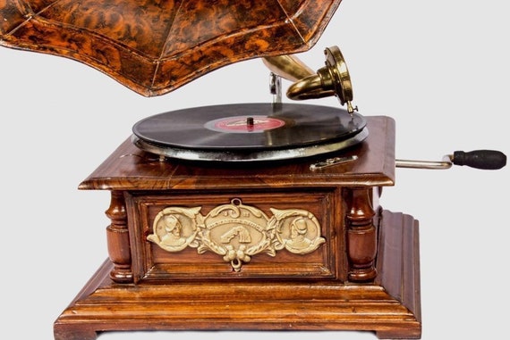 Antique Vintage Replica Gramophone Phonograph Record Player