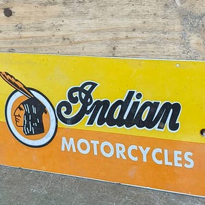 Antique Indian Motorcycle Sign - Etsy
