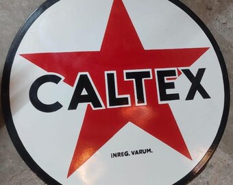Caltex Vintage Porcelain enamel Advertising Enamel Sign board