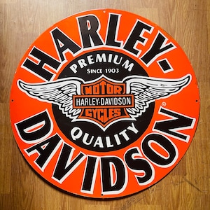 Premium Quality Harley Davidson Vintage Porcelain Advertising Enamel Sign