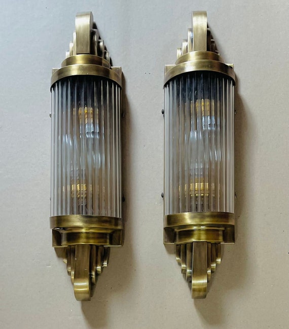 Sconce Glass Rod Light Dresser Long Glass Rod Light (Open Box) TOB2141-OB  Visual Comfort