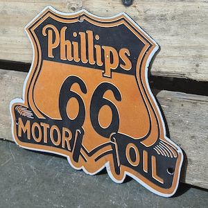Porcelain Phillips 66 Sign - Etsy