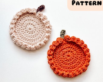 No Sew Pumpkin Coaster Crochet Pattern | Beginner Friendly in US Terms (Digital Download)