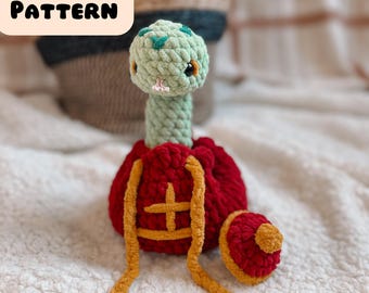Crochet Snake Plushie Pattern | Lunar New Year Amigurumi (PDF Pattern)