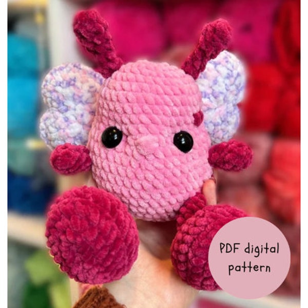 NUR MUSTER NUR Layla the Love Bug Amigurumi Häkelanleitungen Häkelanleitungen für Kinder und Erwachsene