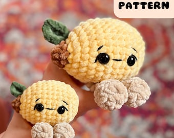 CROCHET PATTERN Lemon or Lime Amigurumi | English Pattern US Terminology | Fruit Citrus Plushie | Plush Toy | Digital Download