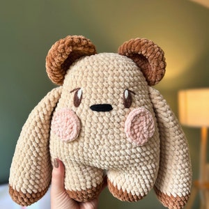 PATTERN ONLY Huggie Bear Crochet Amigurumi English Pattern US Terminology, Teddy Bear Plushie Pattern, Plush Toy zdjęcie 4