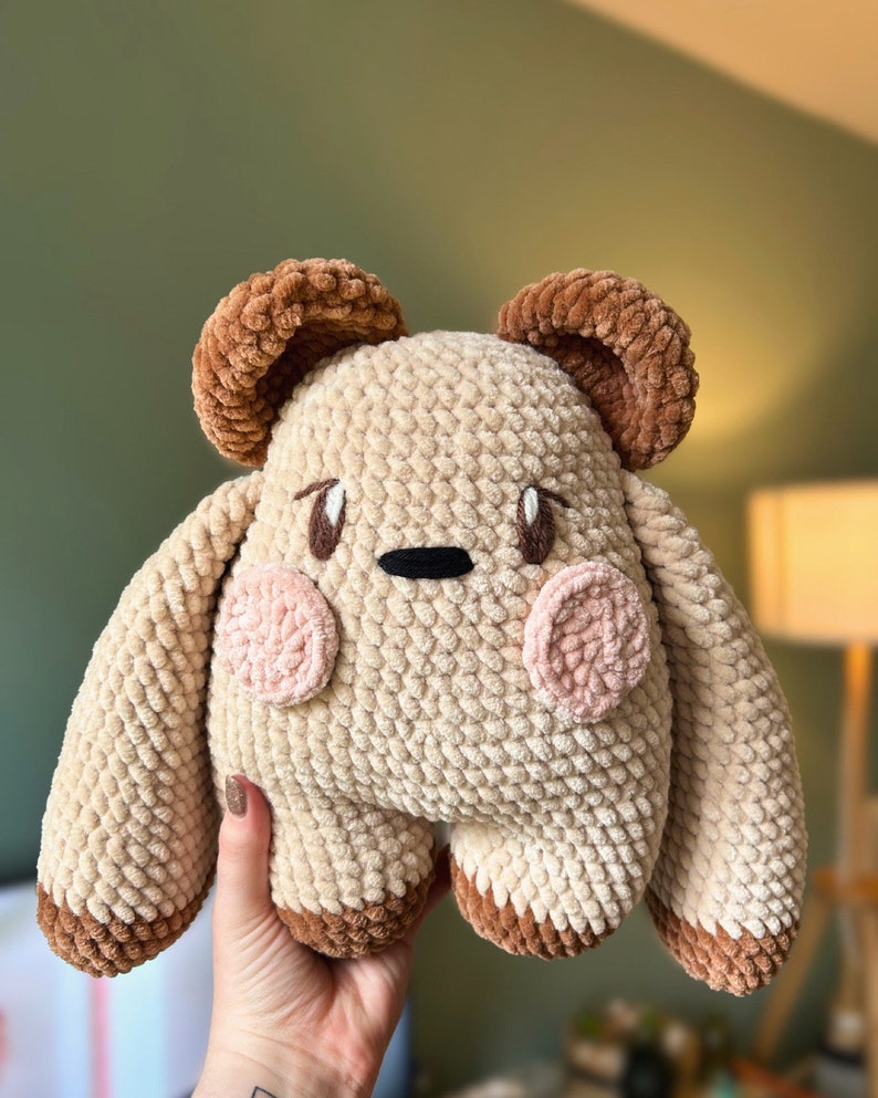 PATTERN ONLY Huggie Bear Crochet Amigurumi English Pattern US Terminology, Teddy Bear Plushie Pattern, Plush Toy image 4