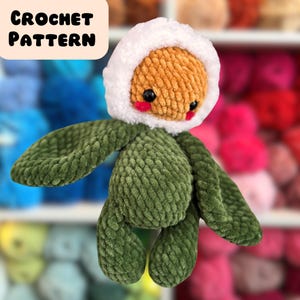 Dandelion Clock Crochet Amigurumi Pattern, Flower Baby Plushie (PDF Pattern)