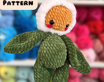 PATTERN ONLY Dandelion Clock Flower Baby Crochet Amigurumi, English Pattern US Terminology, Plushie Pattern, Perfect Gift, Crochet Pattern
