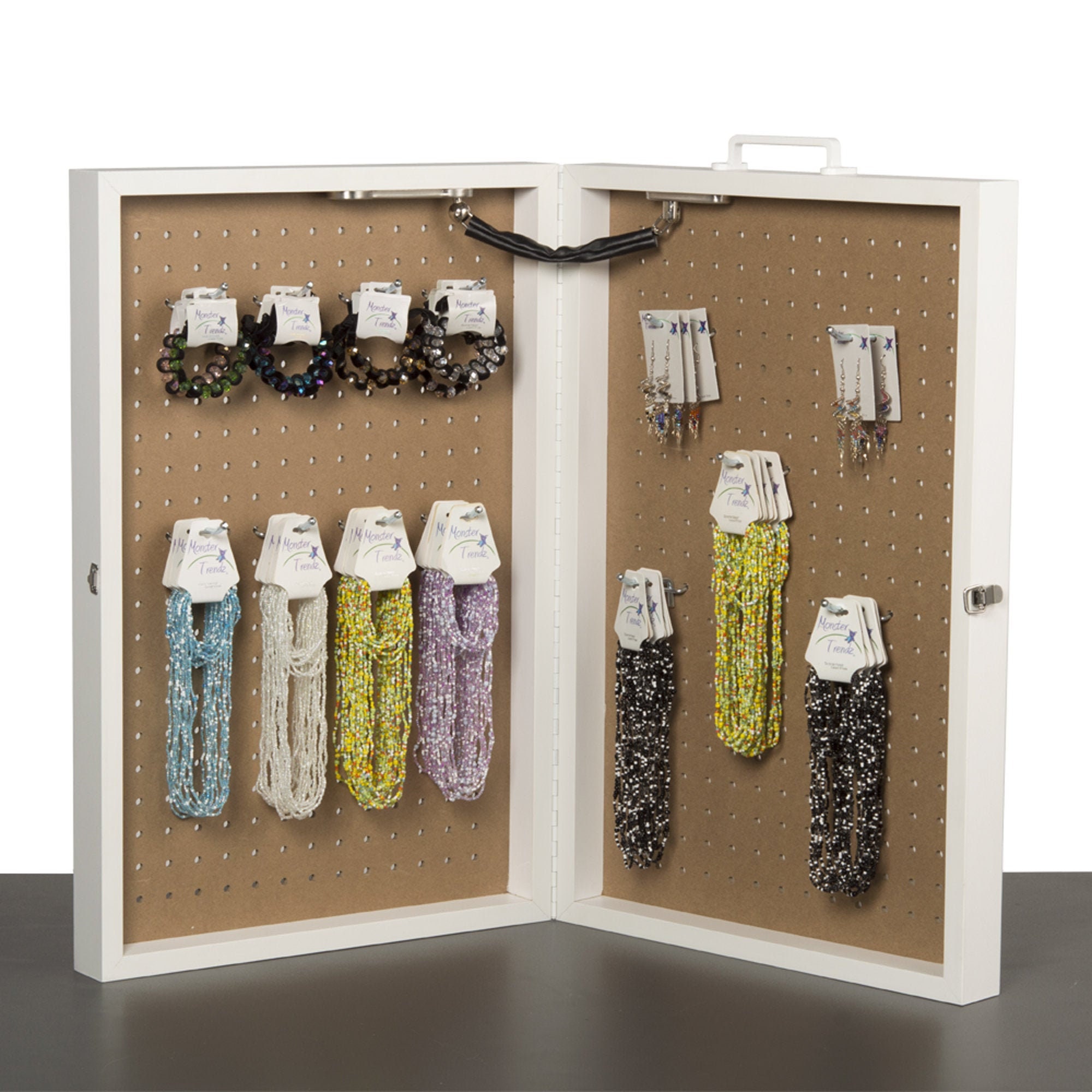 White Folding Pegboard Display Case Etsy