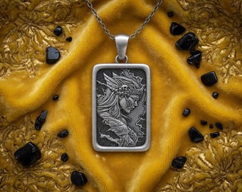 Brynhildr Valkyrie Sterling Silver Necklace - Norse Mythology Pendant