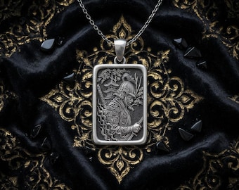Colgante de guerrero samurái: collar con armadura Bushido de plata maciza.