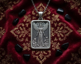 Engel Göttin Halskette - Sterling Silber Flügel Anhänger - Spiritueller Schmuck Geschenk für Männer & Frauen