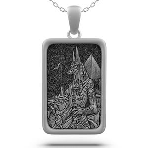 Anubis Necklace • Silver Egyptian God Pendant • Unisex Mythology Jewelry • Ancient Egypt Inspired Gift for Him or Her