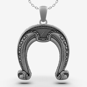 Hufeisen Halskette • Silber Glücksbringer Anhänger • Symbol des Schutzes und des Glücks • Unisex Talisman Schmuck