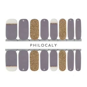 Nail Strips, Nail Wraps, Nail Stickers, Gel Nail Wrap, Manicure Nail Polish- glitter, Gold Sparkles, Purple Nails, White Nails