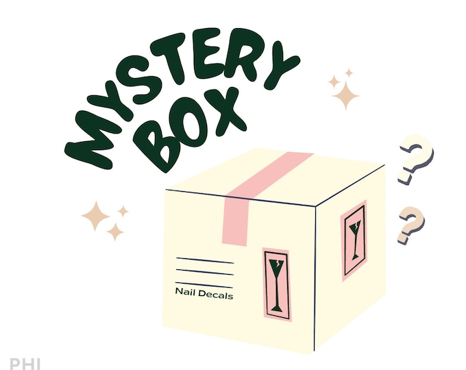 Mystery Box of Nail Decals/ Surprise Box/ Gift Set/ Grab Bag/ Nail Stickers