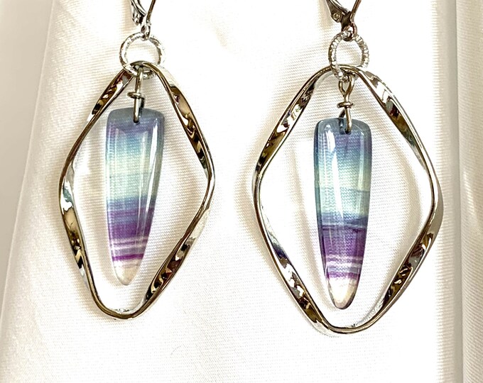 Gemstone Statement Earrings Etsy