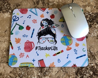 Teacher Life Mouse Pad | Teacher Mouse Pad | Mouse Pad | Teacher Gifts | Office Decor | Classroom Decor | Teach Mouse Pad | Teacher Life