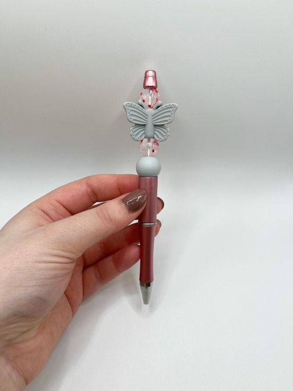 Butterfly Pen, Silicone Bead Pen, Beaded Pen, Cute Pen, Nurse Pen