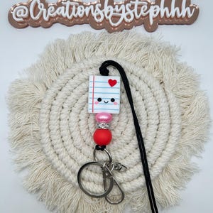 Teacher Lanyard | Notebook Lanyard | Paper Beaded Lanyard | Cute Face Lanyard | Cute Beaded Lanyard | Teacher Lanyard | School Lanyard