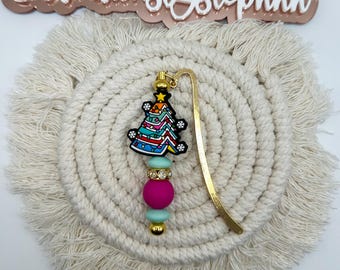Christmas Books Bookmark | Beaded Bookmark | Christmas Bookmark | Reading Bookmark | Book Gifts | Book Christmas Tree Bookmark | Christmas