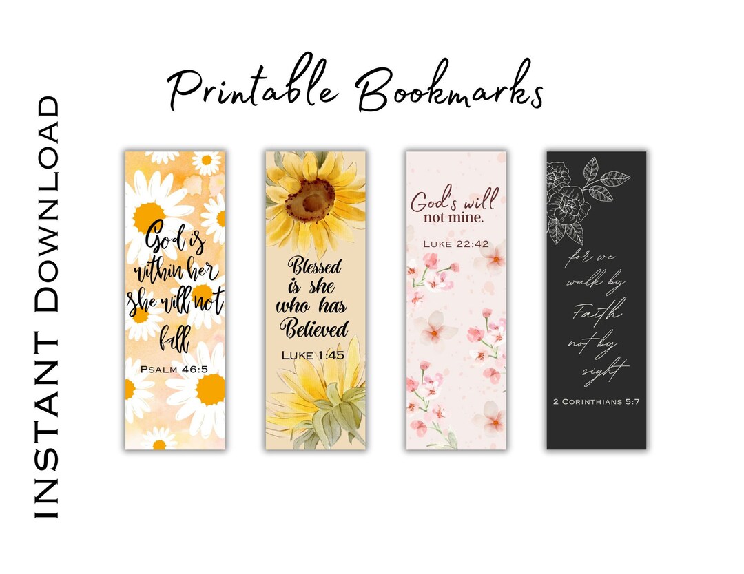 Printable Bible Bookmarks, Woman Bookmarks, INSTANT DOWNLOAD, Scripture ...