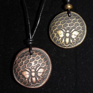 Save the BEES hand made pottery necklace FREE SHIP gift wrap available!